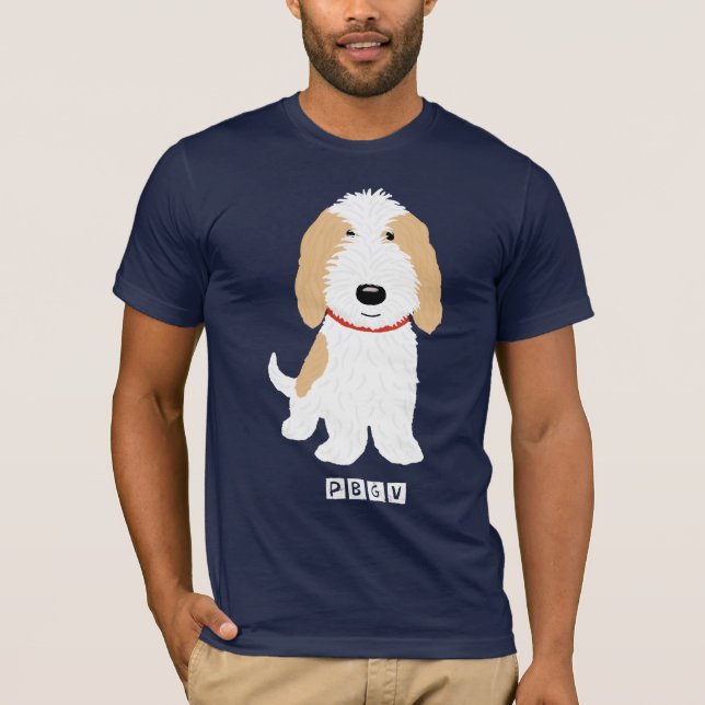 PBGV Cute Tecknad Orange & White Hund T-Shirt (Framsida)
