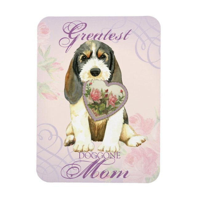 PBGV Heart Mamma Magnet (Vertikal)