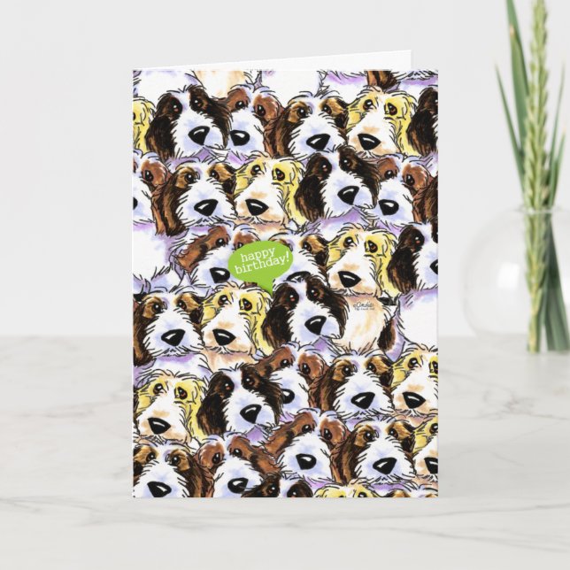 PBGV Hundar Funny Birthday Kort (Framsida)