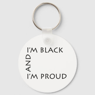 PBI - Black and Proud Keychain - White Nyckelring