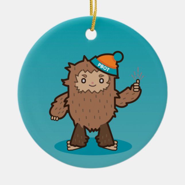 PBOT Sasquatch-Ornament Julgransprydnad Keramik (Framsidan)