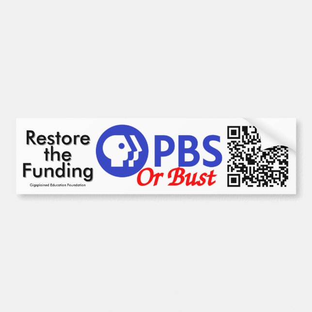 PBS- eller Bust Bumper-fästdon Bildekal (Framsidan)