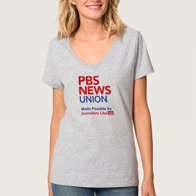 PBS NewsHour Fackförening Crew Neck t-shirt (Framsida)