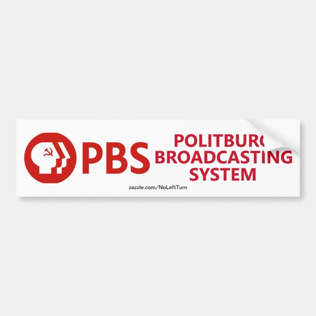 PBS Politburo Broadcasting System Bildekal (Framsidan)