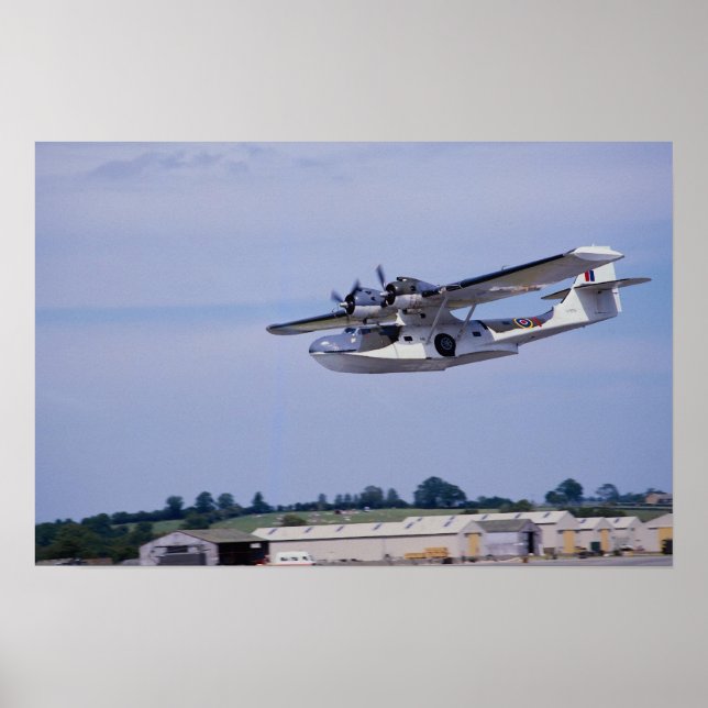 PBY, 5A Catalina, Världskrig II-spaningsflugor Poster (Framsidan)