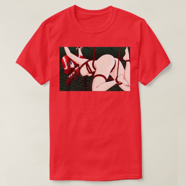PC98 Shibari Girl T Shirt (Design framsida)
