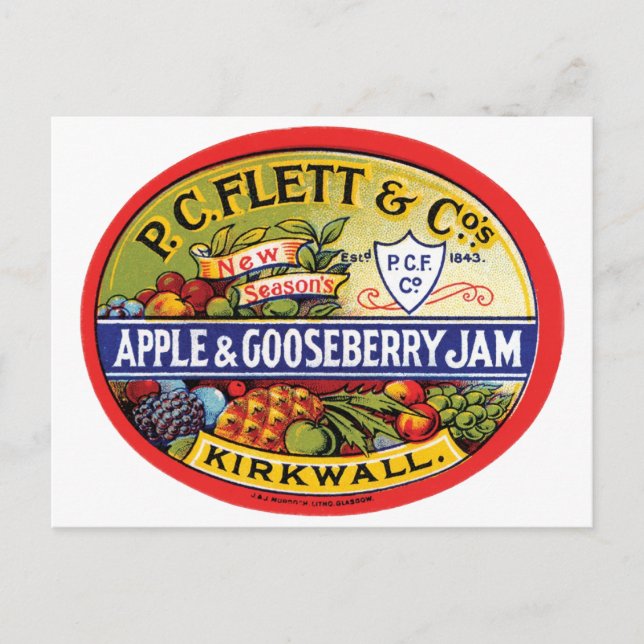 PC Flett & Cos. Apple & Gooseberry Sylt Vykort (Framsida)