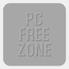PC Free Zon grått-kvadratdekal Fyrkantigt Klistermärke