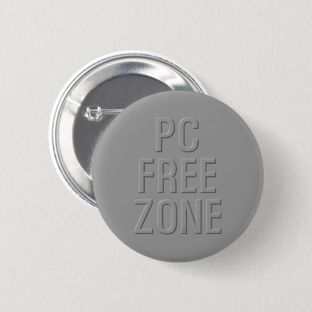 PC Free Zon grått-standardrundknapp Knapp (Framsida & baksida)