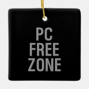 PC Fritt Zont svart keramiskt kvadratiskt ornament