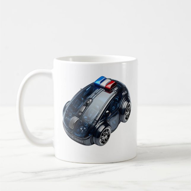 PC Mouse-Car: Polis Fordon Kaffemugg (Vänster)