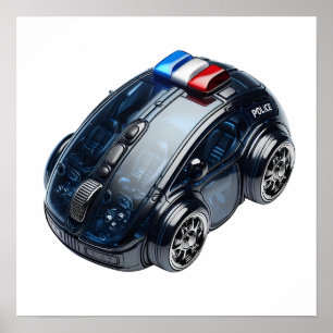 PC Mouse-Car: Polis Fordon Poster