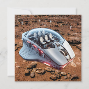 PC Mouse-Spacecraft: Rulla på Mars - Uppdrag 01. Inbjudningar