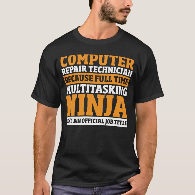 PC Specialist Computer Nerd Computer Repair Techn T Shirt (Framsida)