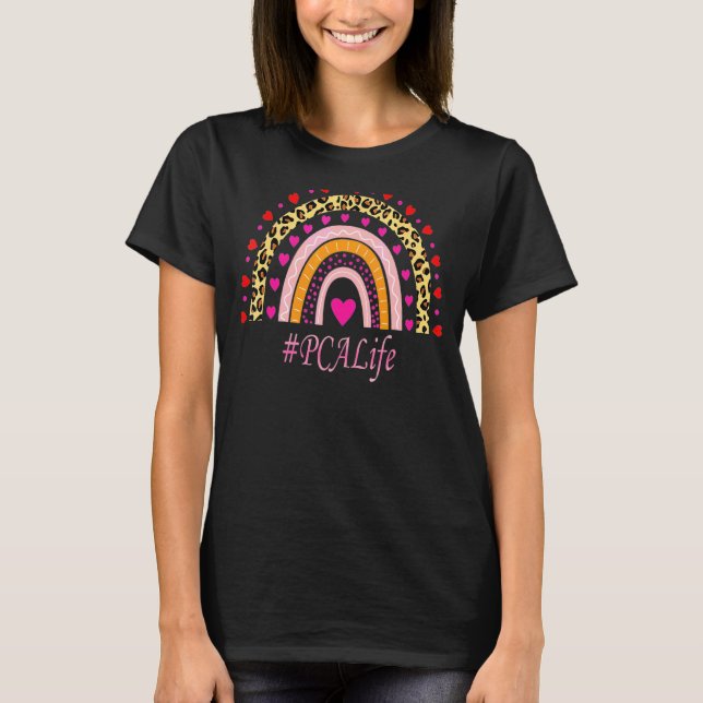 Pca Nurse Leopard Rainbow Nurses vecka T Shirt (Framsida)