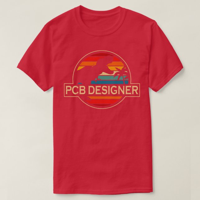 Pcb Designer Dinosaur T Shirt (Design framsida)