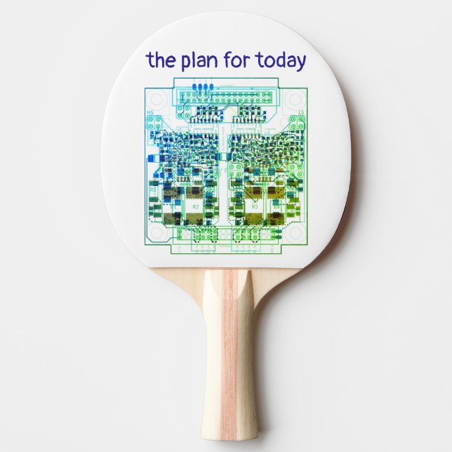 PCB Printed Circuit Board Platinen-Design mit Plan Pingisracket (Framsidan)