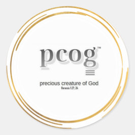 pcog, ord & skriftGULD VISKOSSA CIRKLAR dekal Runt Klistermärke