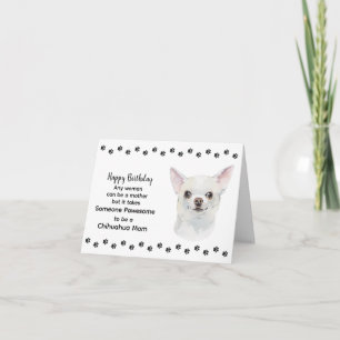 PCool Best Chihuahua Hund Mamma Grattis på födelse Kort