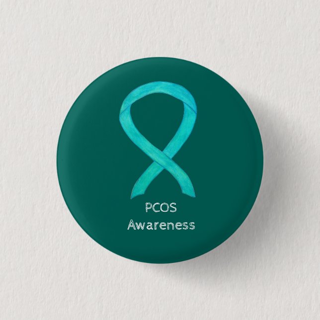 PCOS-medvetande - Anpassningsbar av testift Knapp (Framsida)