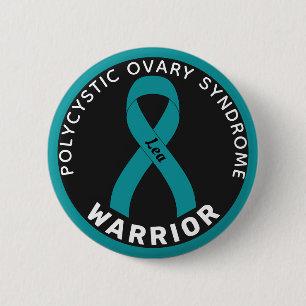 PCOS Warrior Ribbon Black-knapp Knapp