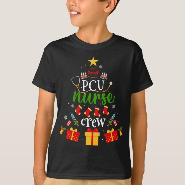 PCU-sjuksköterska, julbesättning matchande Pajamas T Shirt (Framsida)