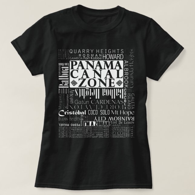 PCZ - Panama Canal Zon Locations in White Tee (Design framsida)