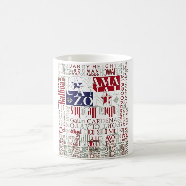 PCZ - Zona platser för Panama-kanalen med Färg Kaffemugg (Center)