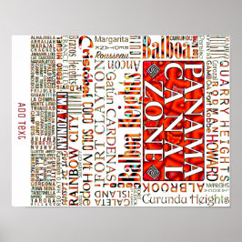 PCZ - Zona platser för Panama-kanalen med Mola-des Poster