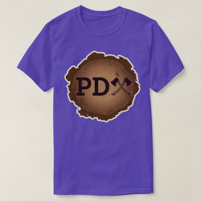 PD Ax på träbete T Shirt (Design framsida)