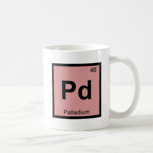 Pd - Palladiumkemi Periodic Bord Symbol Kaffemugg