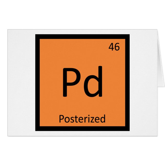 Pd - Plakat-kemisk periodiska systemet Meme Hälsningskort (Framsidan Horizontal)