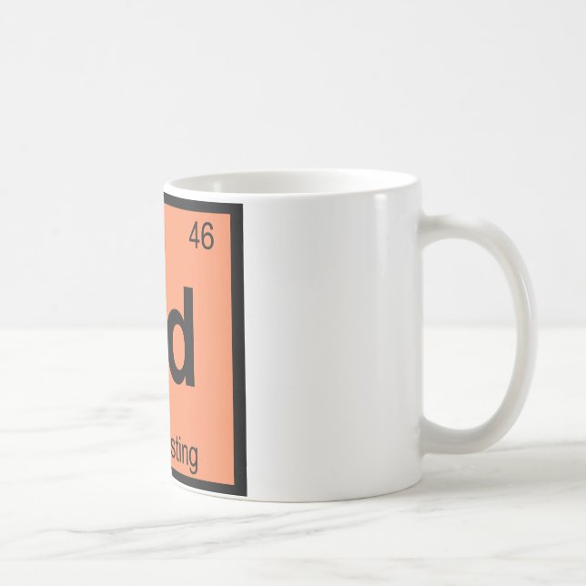 Pd - Podcasting-kemi Periodic Bord Symbol Kaffemugg (Höger)