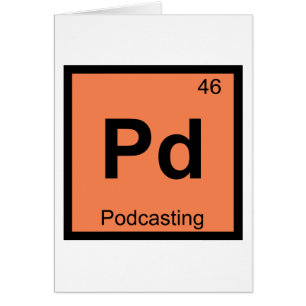 Pd - Poddradio Kemi Periodiska Systemet Symbol Hälsningskort