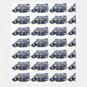 PD Police Tillsatta lagar Academy Grad Car Fleecefilt