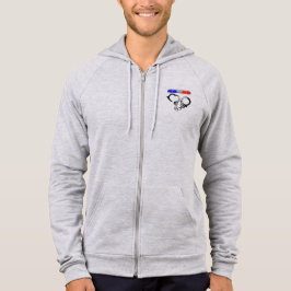 PD Police Tillsatta lagar Academy Grad Ljus CUFF Hoodie
