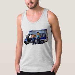 PD Police Tillsatta lagar Academy Grad Ljus CUFF T Shirt