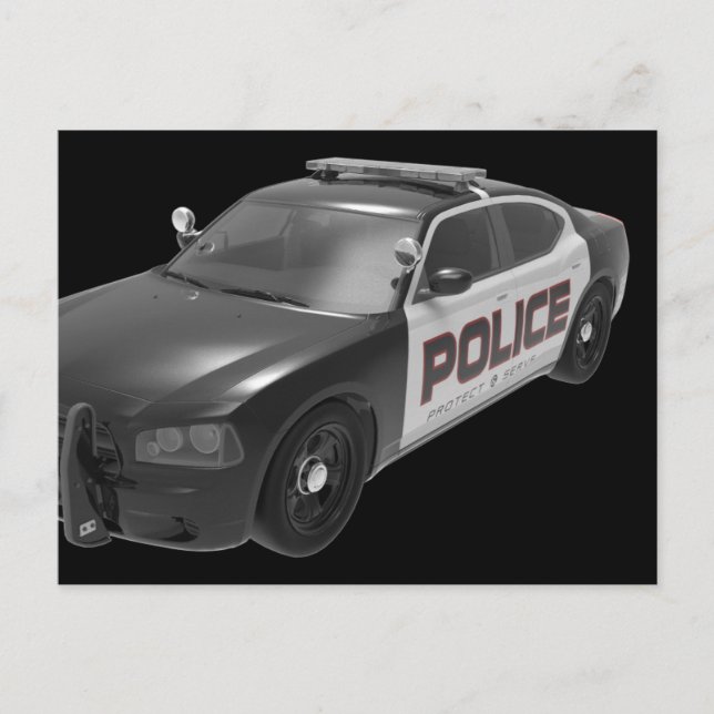 PD Police Tillsatta lagar Academy Grad Ljus CUFF Vykort (Framsida)