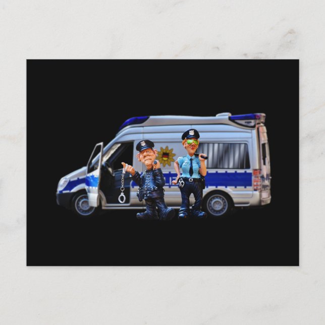 PD Police Tillsatta lagar Academy Grad Ljus CUFF Vykort (Framsida)