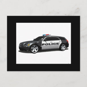 PD Police Tillsatta lagar Academy Grad Ljus CUFF Vykort