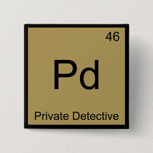 Pd - Privatdetektiv Kemiskt Elementsymbol T Knapp
