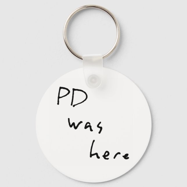 "PD var här" Nyckelkedja Nyckelring (Framsida)
