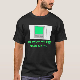 PDA på svart T-shirt
