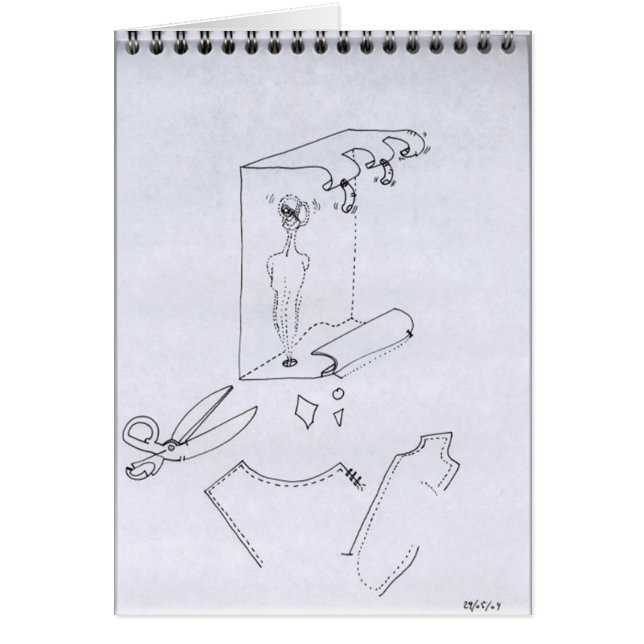 PDD28 Psychoanalydockor för liten vecka Teckning Hälsningskort (Framsidan)