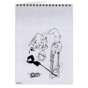 PDD62 S W Teckning Surreal Finger Shadow Doodles Hälsningskort
