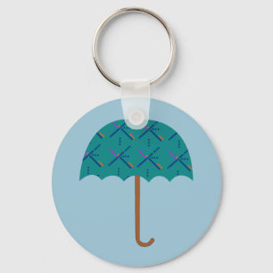 PDX Airport Carpet Parbrella Keychain Nyckelring