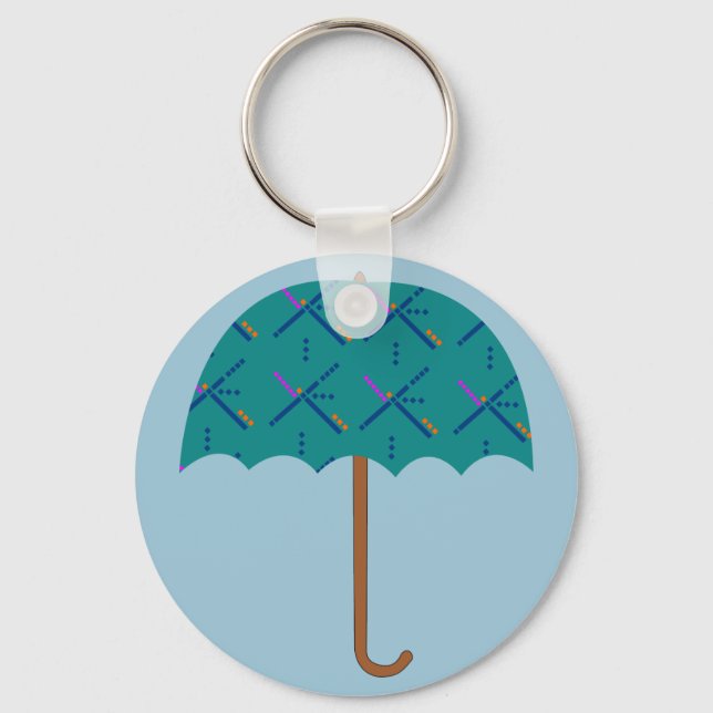 PDX Airport Carpet Umbrella Nyckelring (Framsida)