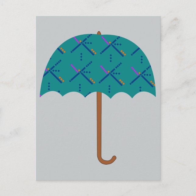 PDX Airport Carpet Umbrella Vykort (Framsida)