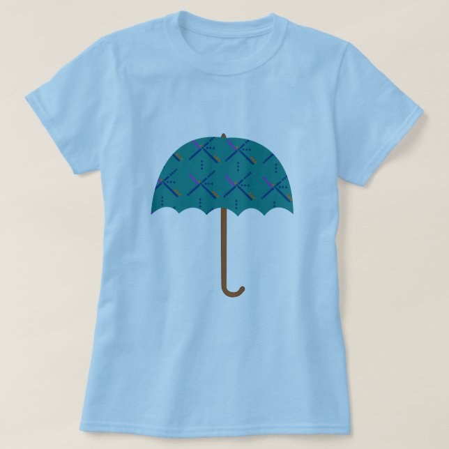 PDX-flygplatsen mattar paraplyet Tee (Design framsida)