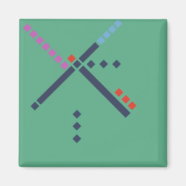PDX-flygplatsmatta Magnet (Framsidan)